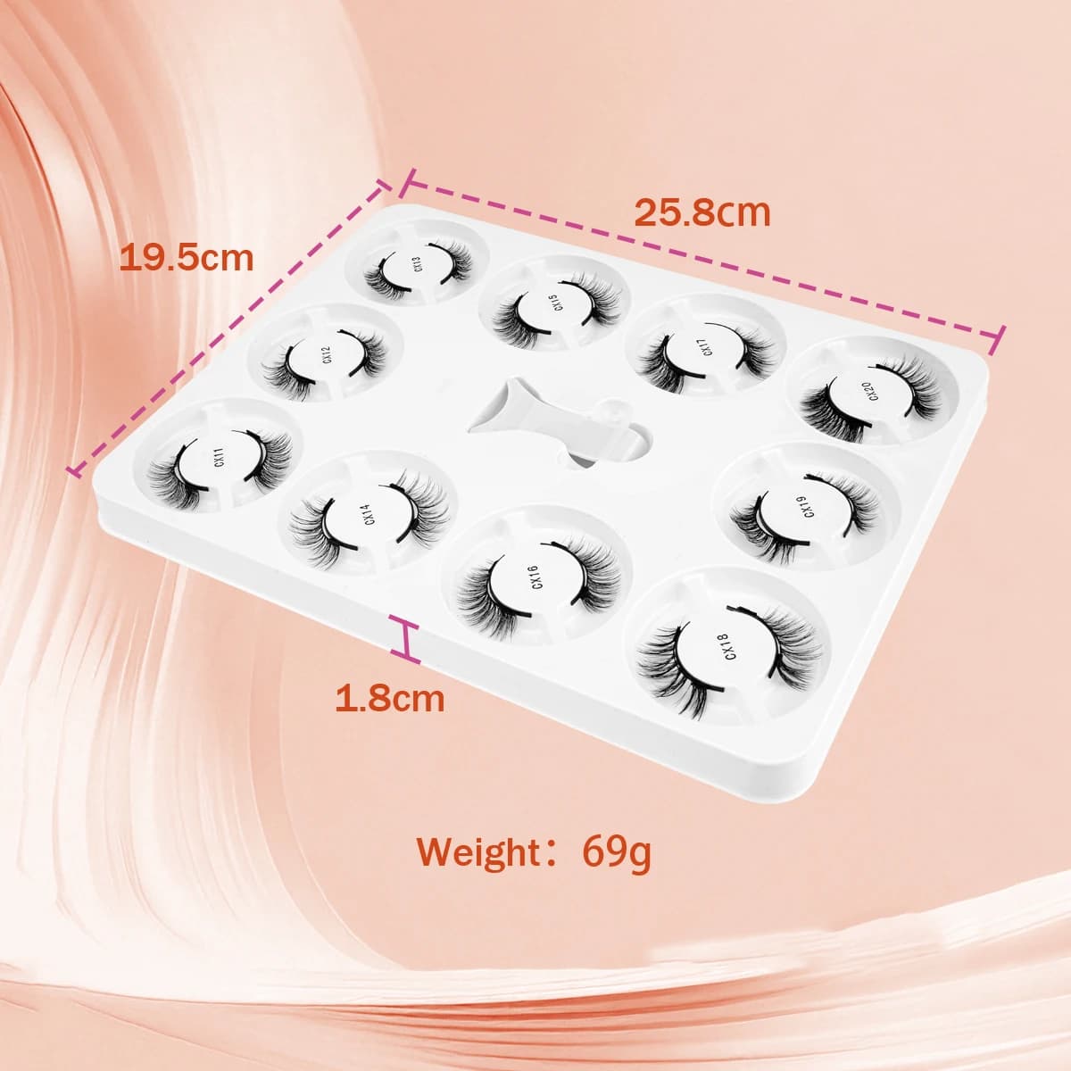 Zestaw Magnetycznych Rzęs 5/10 Par – Ręcznie Robione, Puszyste Rzęsy 3D Faux Mink z Zalotką i Pęsetą, Przedłużanie i Makijaż