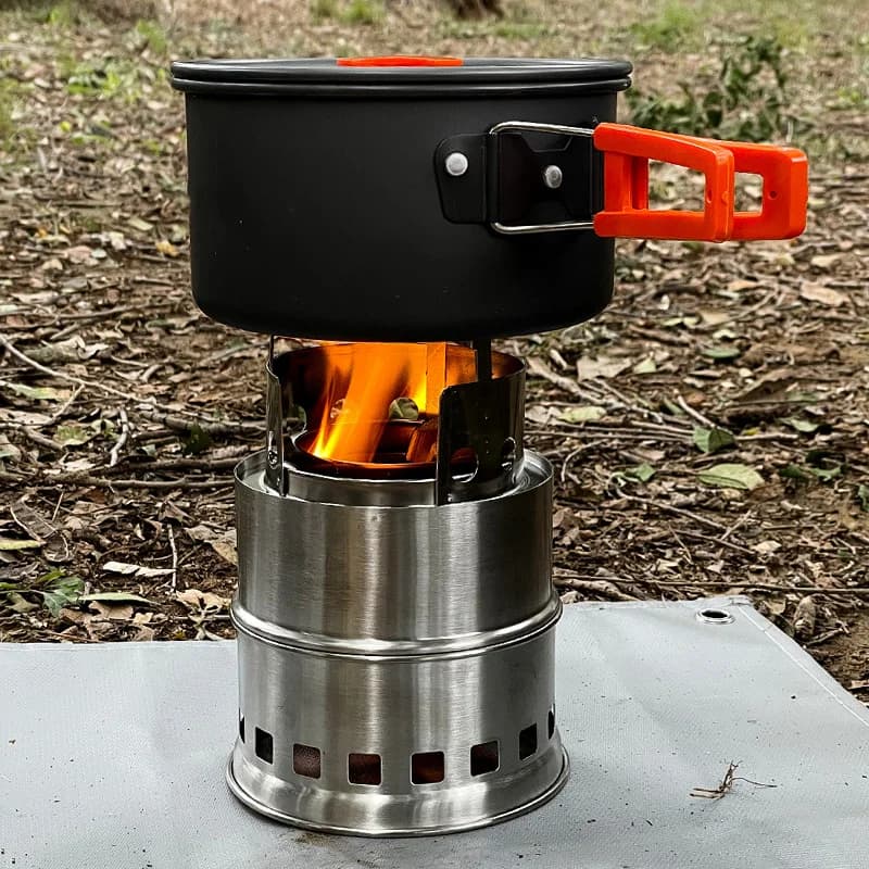 Przenośna Kuchenka Turystyczna ze Stali Nierdzewnej – Składana, Wysokonoga, Idealna na Ognisko i Biwak