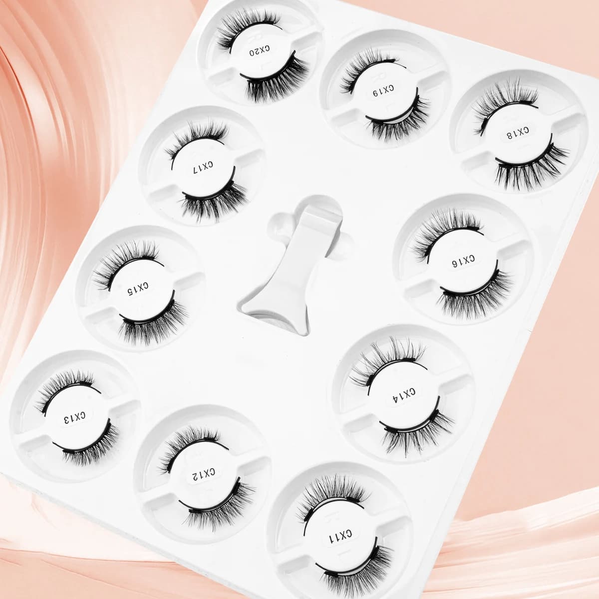 Zestaw Magnetycznych Rzęs 5/10 Par – Ręcznie Robione, Puszyste Rzęsy 3D Faux Mink z Zalotką i Pęsetą, Przedłużanie i Makijaż