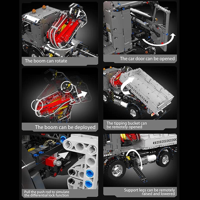 Mould King 19016 – techniczna ciężarówka RC z dźwigiem
Zestaw klocków konstrukcyjnych, zdalnie sterowany pojazd transportowy z wysięgnikiem. Idealny na prezent dla dzieci i fanów modeli technicznych.